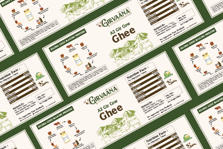 Girvaana Label Mockup | Eunoia Designtech