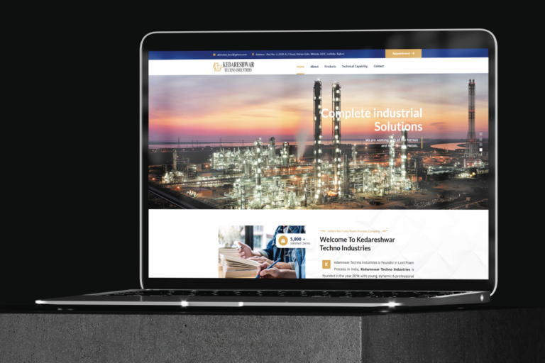 Kedareshwar Website Mockup | Eunoia Designtech