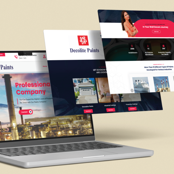 Decolite Paints Website Mockup | Eunoia Designtech