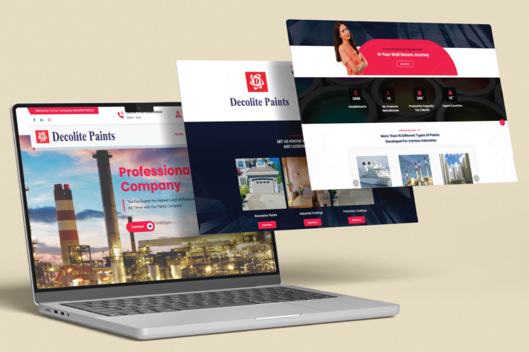 Decolite Paints Website Mockup | Eunoia Designtech